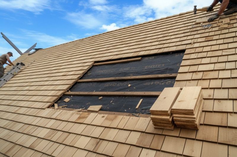 Wood Shake Roof Repair detail